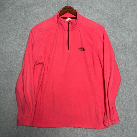 The North Face Tops - The North Face womens Polartec Classic Pink Quarter-Zip Pullover size XL